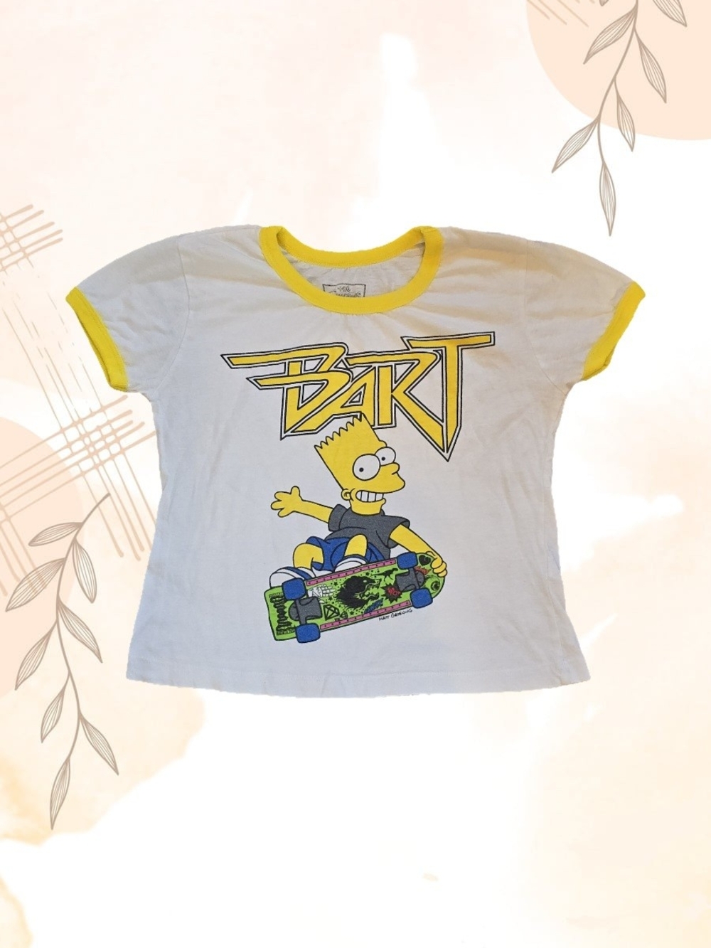 The Simpsons Bart Skateboard Cropped Tee 🛹💛